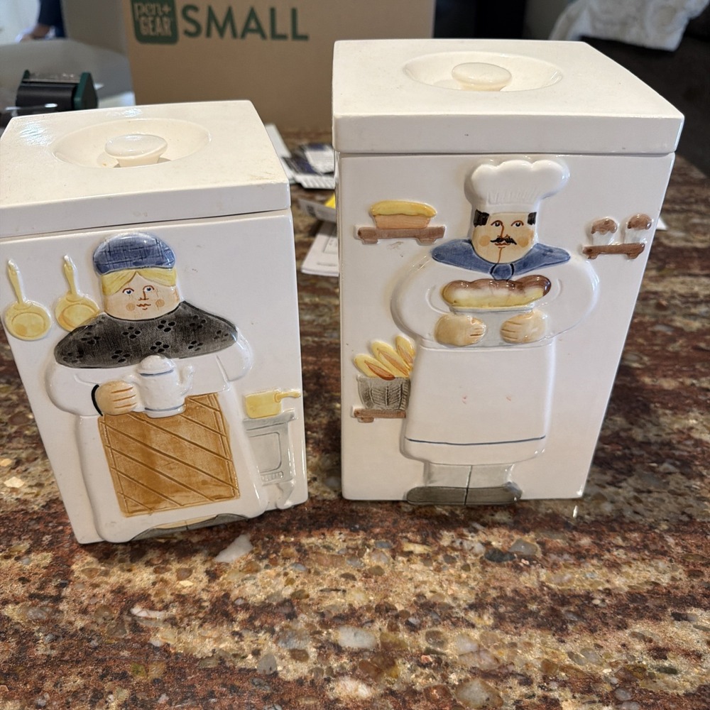 Vintage 1980 Kitchen Canisters